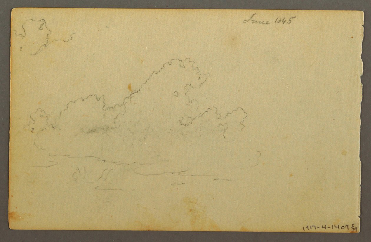 Desenho, Casa da Montanha Catskill, 1844 de Frederic Edwin Church