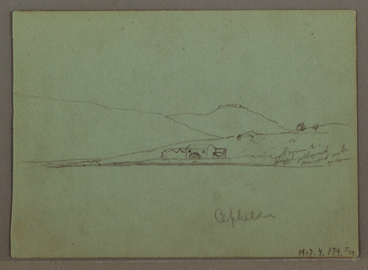 Desenho, Cefalónia, Grécia, abril de 1869 de Frederic Edwin Church
