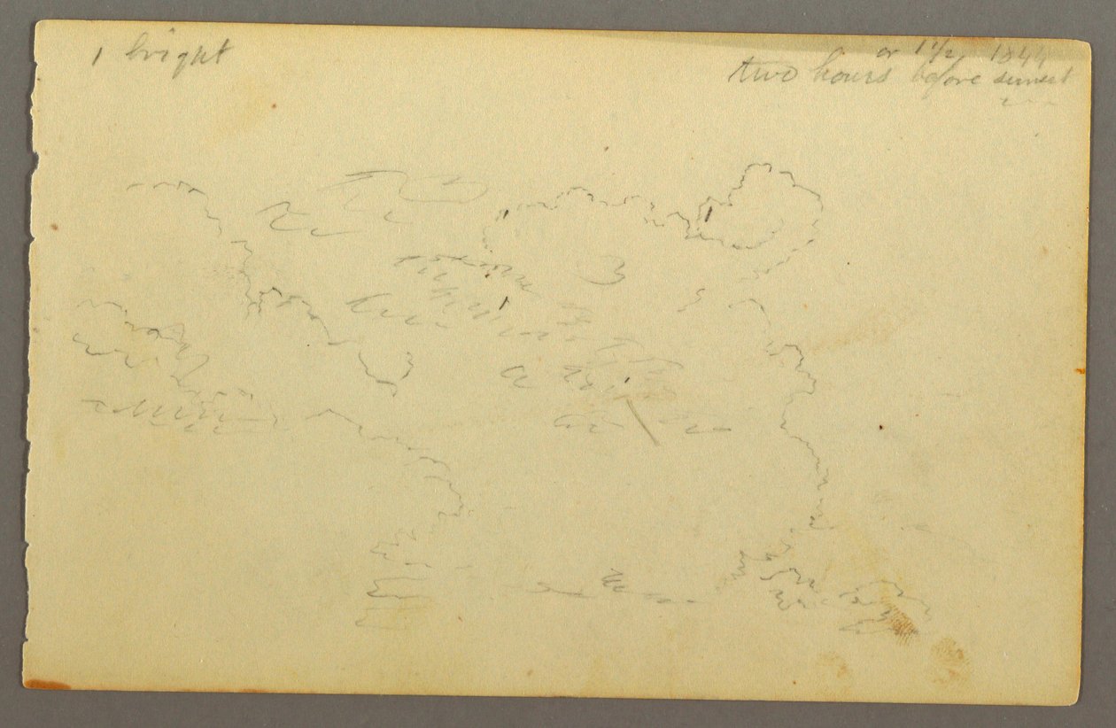 Desenho, Estudo de nuvens, 1844 de Frederic Edwin Church
