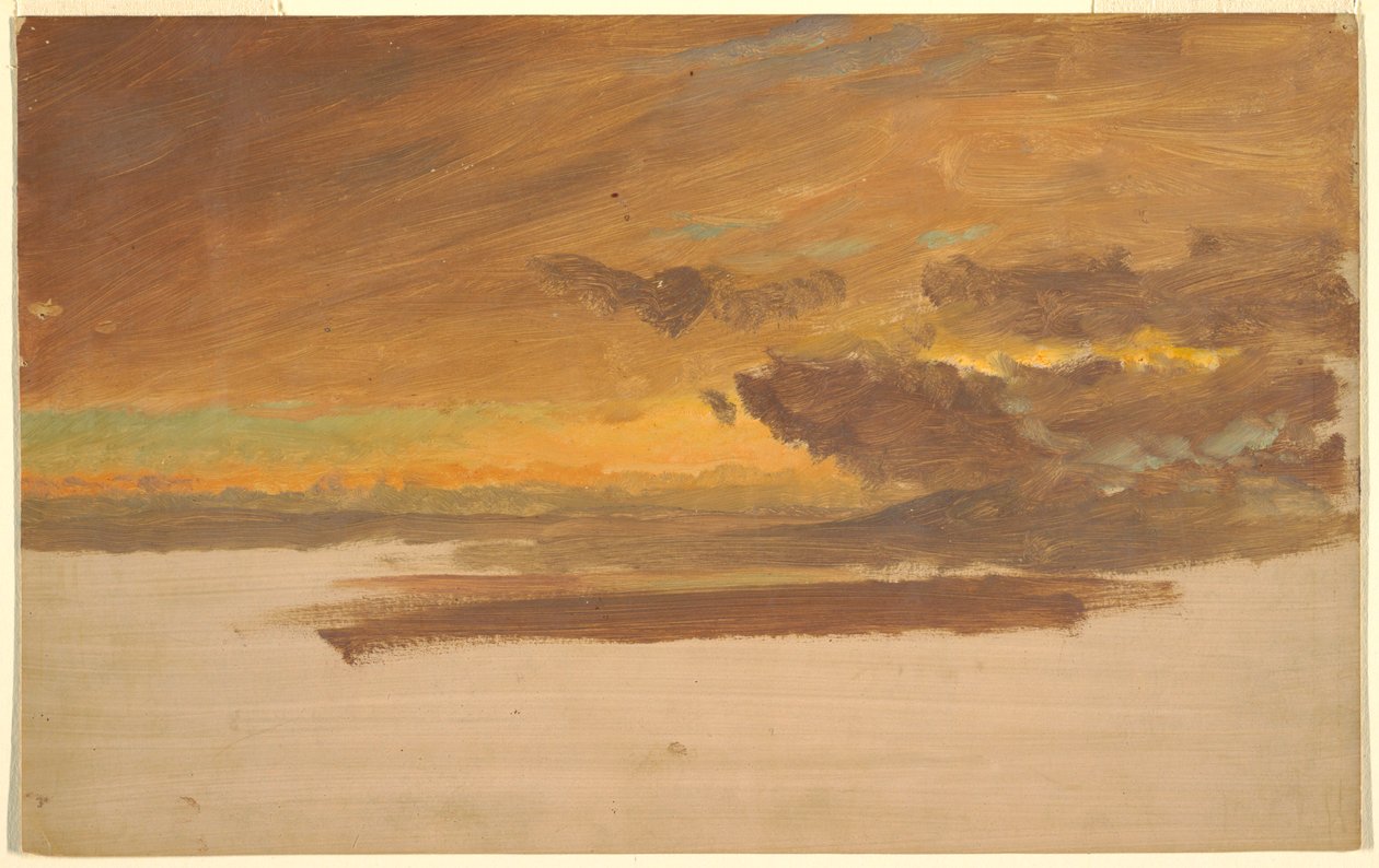 Desenho, Estudo de nuvens, 1860-70 de Frederic Edwin Church
