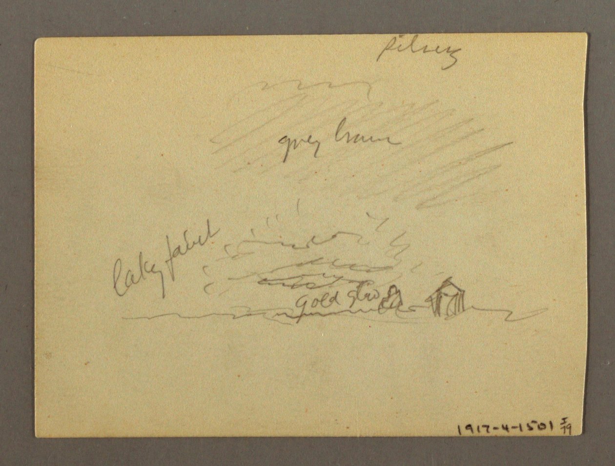 Desenho, Estudo de nuvens sobre edifícios, possivelmente 1868-69 de Frederic Edwin Church