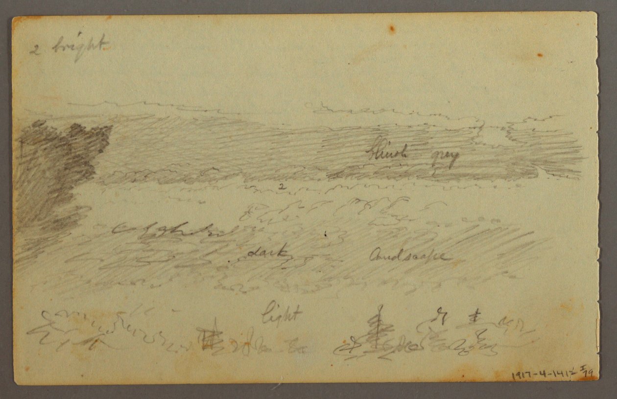 Desenho, Estudos de nuvens, possivelmente 1844 de Frederic Edwin Church