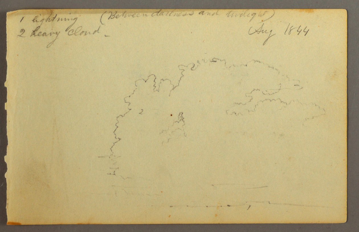 Desenho, Estudo de nuvens, 1844 de Frederic Edwin Church