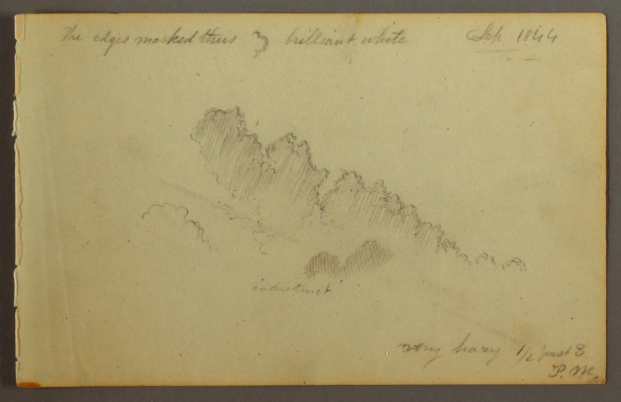 Desenho, Estudo de nuvens, 1844 de Frederic Edwin Church