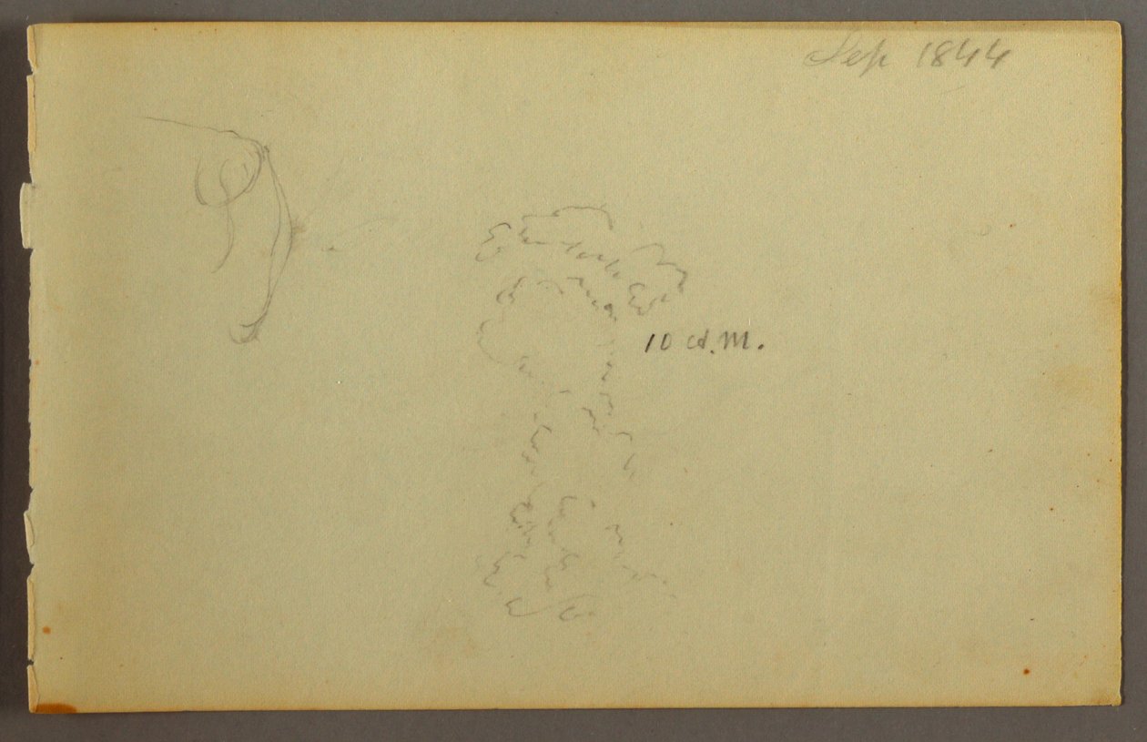 Desenho, Estudo de nuvens, 1844 de Frederic Edwin Church