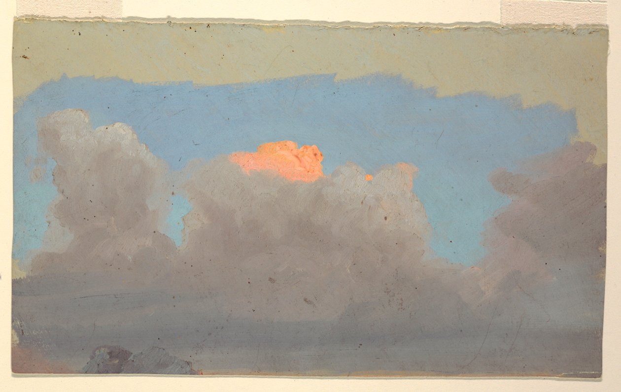 Desenho, Estudo de nuvens, 1860-70 de Frederic Edwin Church