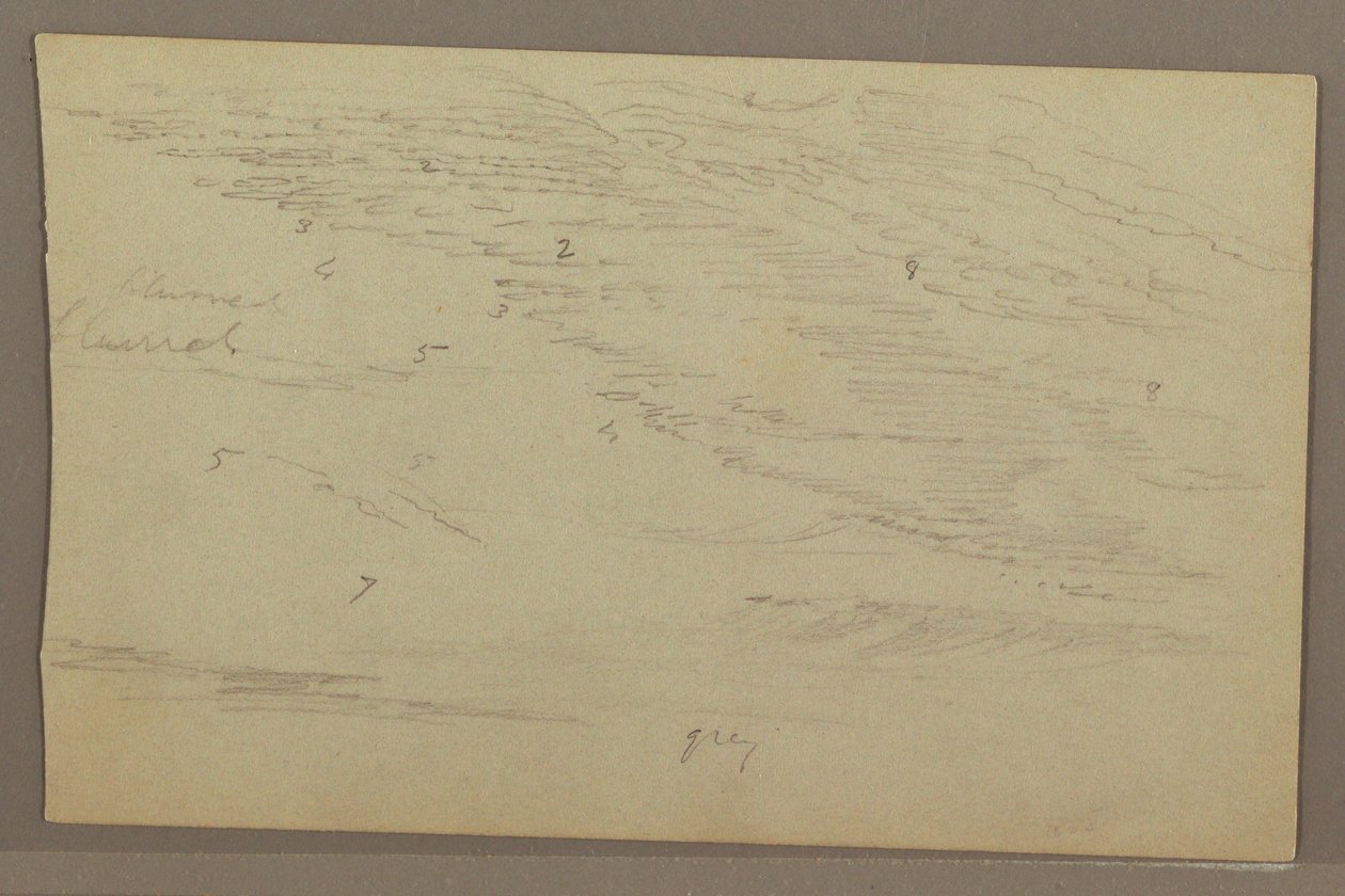 Desenho, Estudo de nuvens, década de 1860 de Frederic Edwin Church