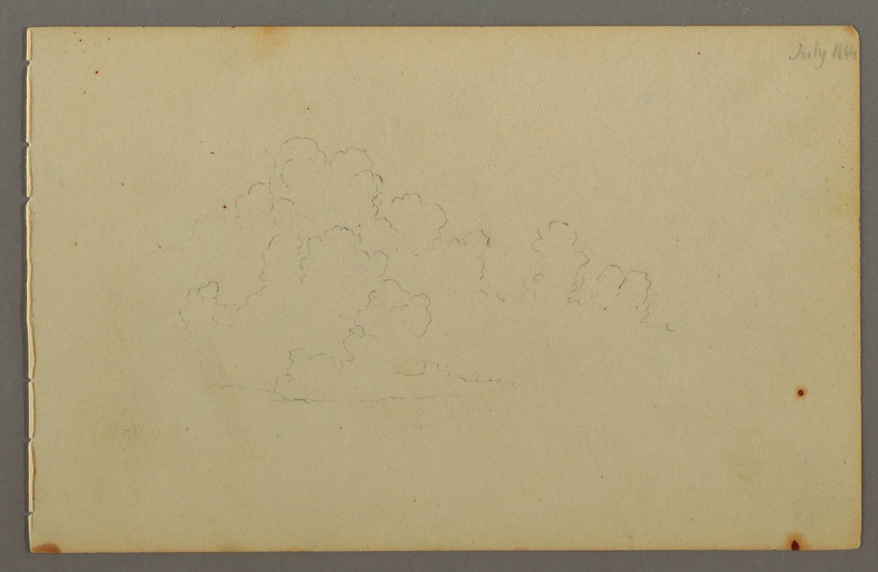 Desenho, Nuvens, 1844 de Frederic Edwin Church