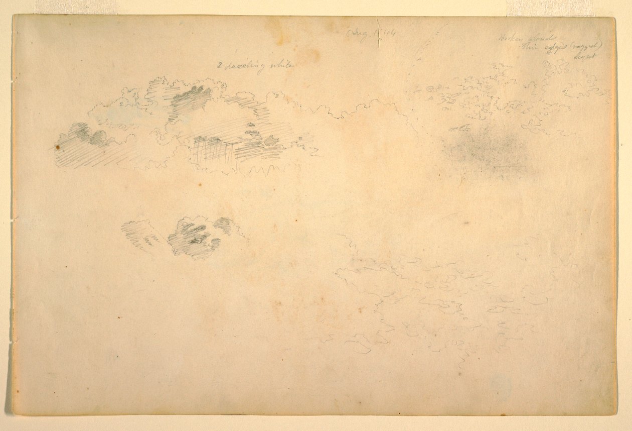 Desenho, Nuvens, 1844 de Frederic Edwin Church