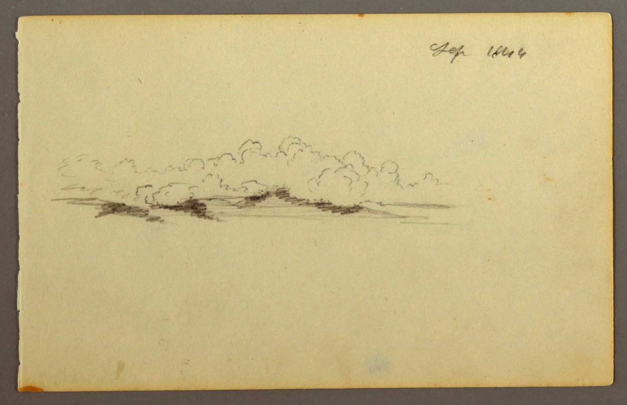 Desenho, Nuvens, 1844 de Frederic Edwin Church