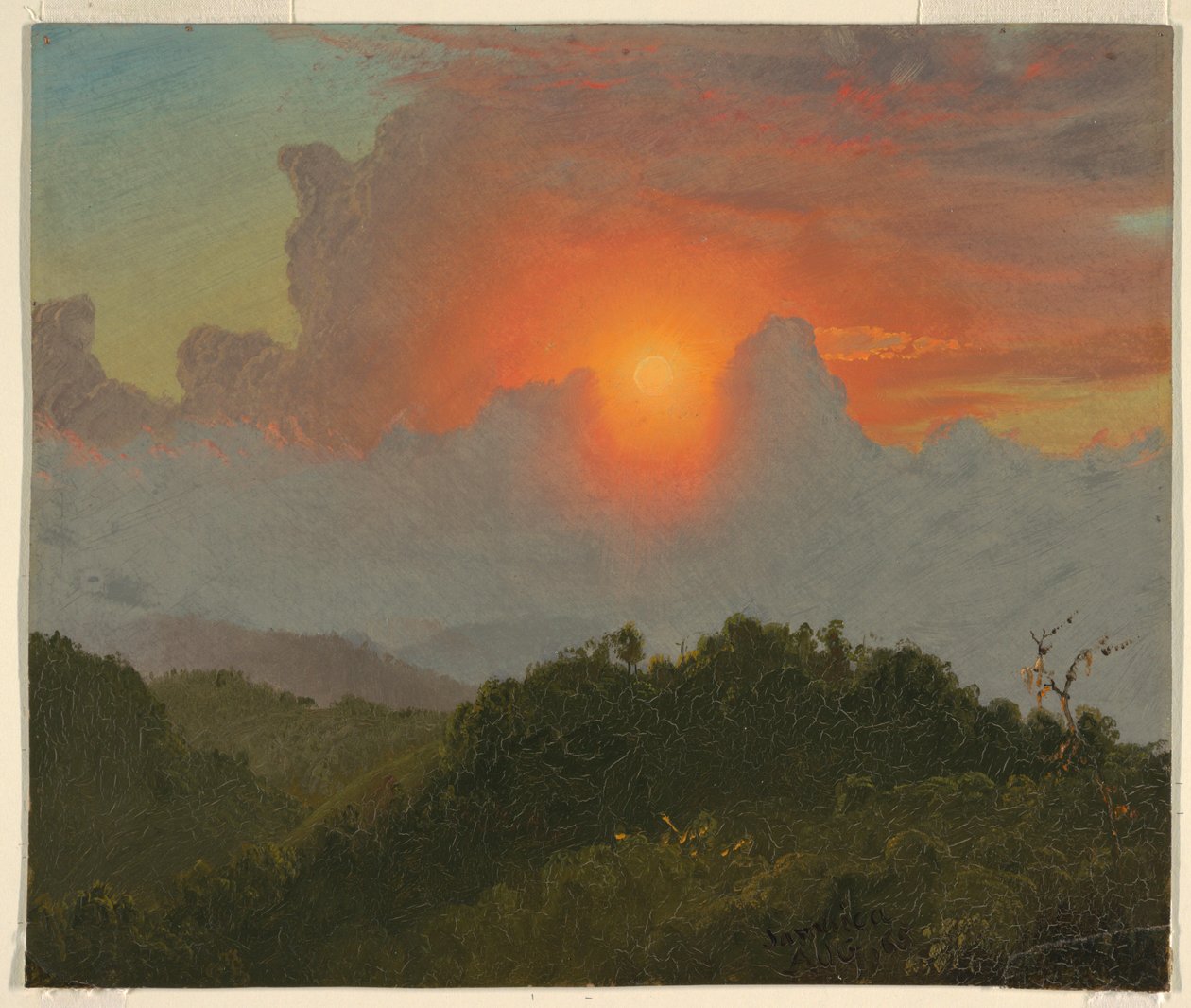 Desenho, Céu nublado, agosto de 1865 de Frederic Edwin Church