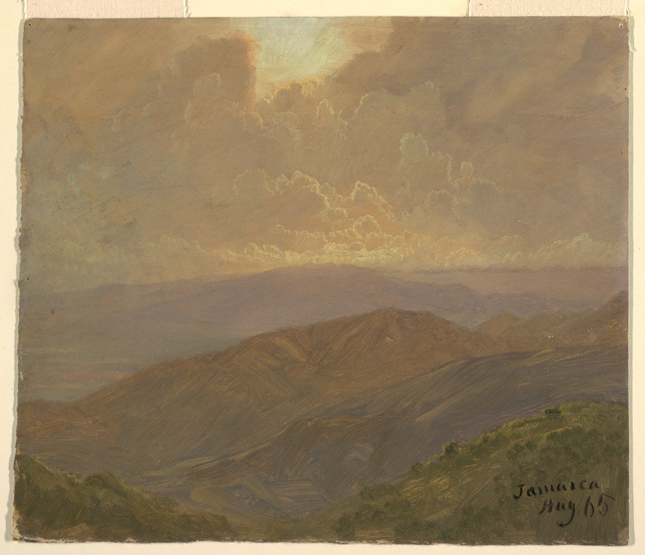 Desenho, Céu nublado, agosto de 1865 de Frederic Edwin Church