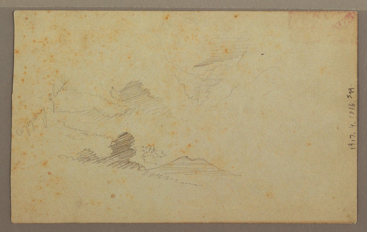 Desenho, Céu nublado sobre o vale, julho de 1863 de Frederic Edwin Church