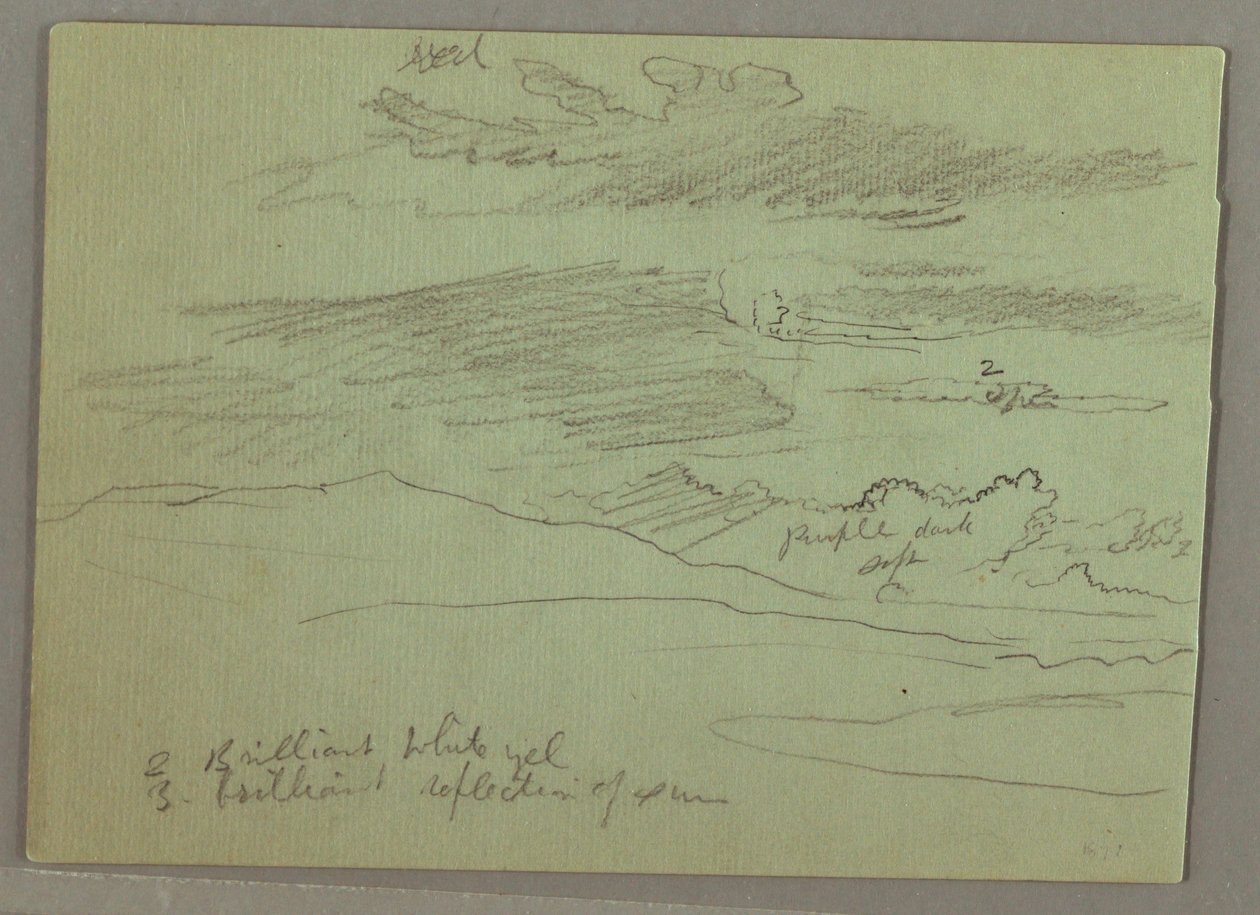Desenho, Céu nublado, 1871 de Frederic Edwin Church
