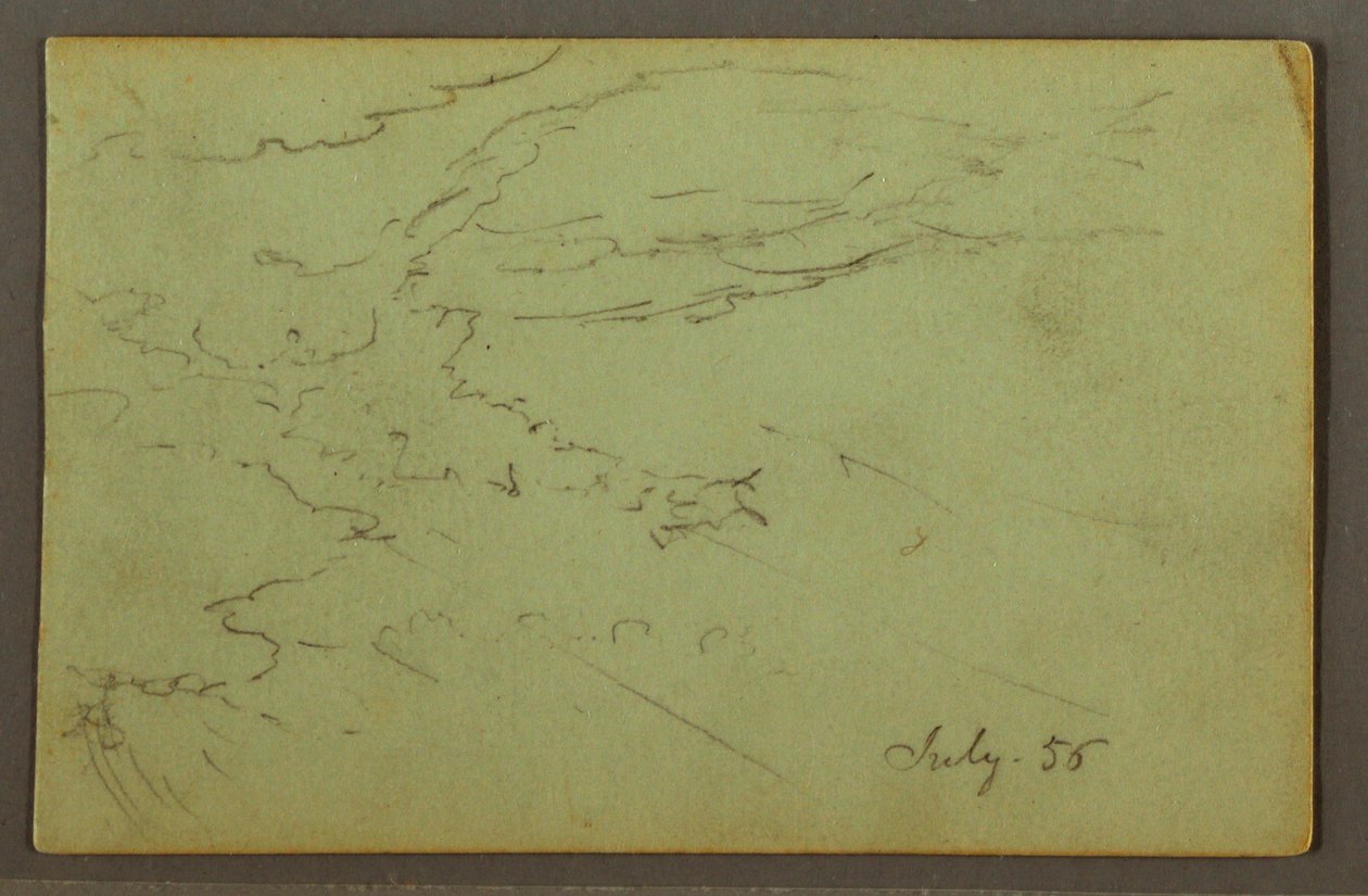 Desenho, Céu nublado, julho de 1856 de Frederic Edwin Church