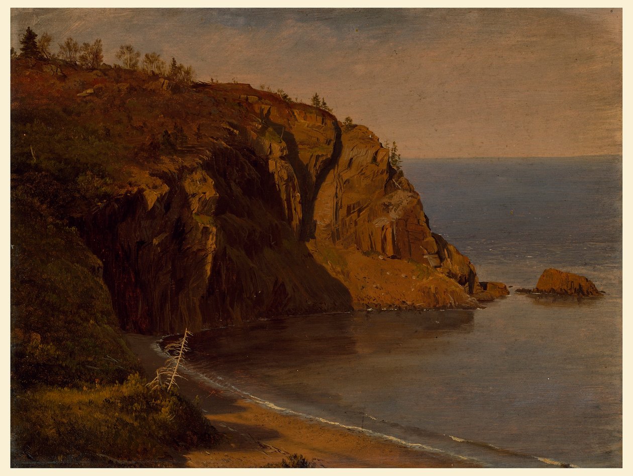 Desenho, Costa da ilha de Grand Manan, Canadá, agosto ou setembro de 1851 de Frederic Edwin Church