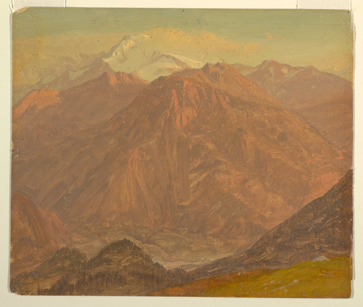 Desenho, Colômbia ou Equador, montanhas, 1853 ou 1857 de Frederic Edwin Church