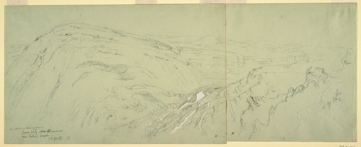 Desenho, Vista distante de Damasco, Síria, 1868 de Frederic Edwin Church