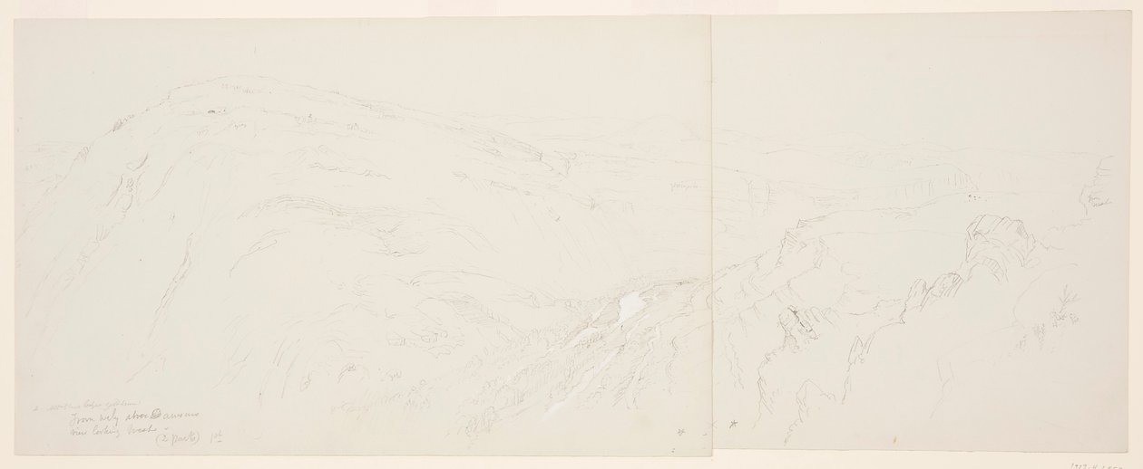 Desenho, Vista distante de Damasco, Síria, 7 de maio de 1868 de Frederic Edwin Church