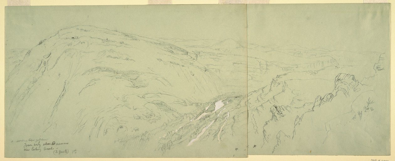 Desenho, Vista distante de Damasco, Síria, 7 de maio de 1868 de Frederic Edwin Church