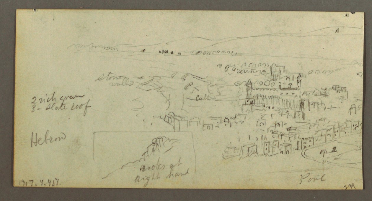 Desenho, Casa abobadada, Casa com escada, fevereiro possivelmente 1868 de Frederic Edwin Church