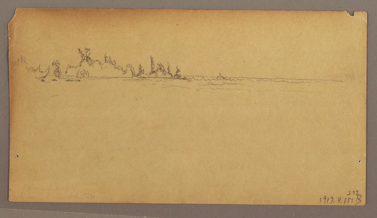Desenho, Arco-íris duplo sobre as cataratas, rio Niágara, possivelmente 1858 de Frederic Edwin Church
