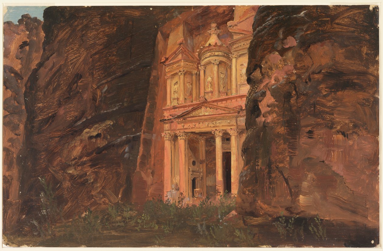 Desenho, El Khasneh, Petra, finais de fevereiro de 1868 de Frederic Edwin Church