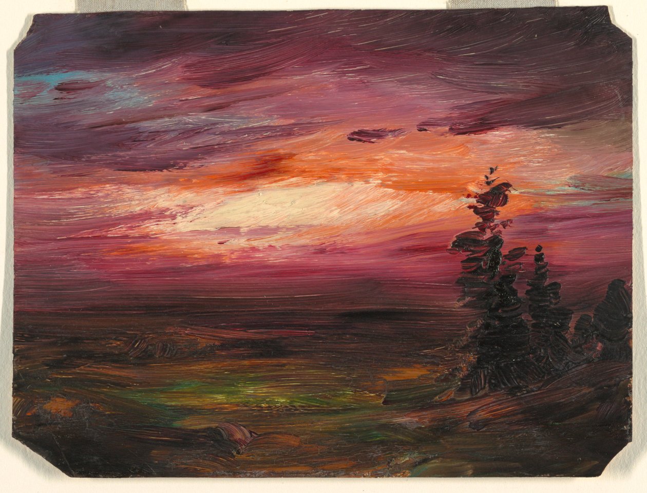 Desenho, Crepúsculo noturno, ca. 1870 de Frederic Edwin Church