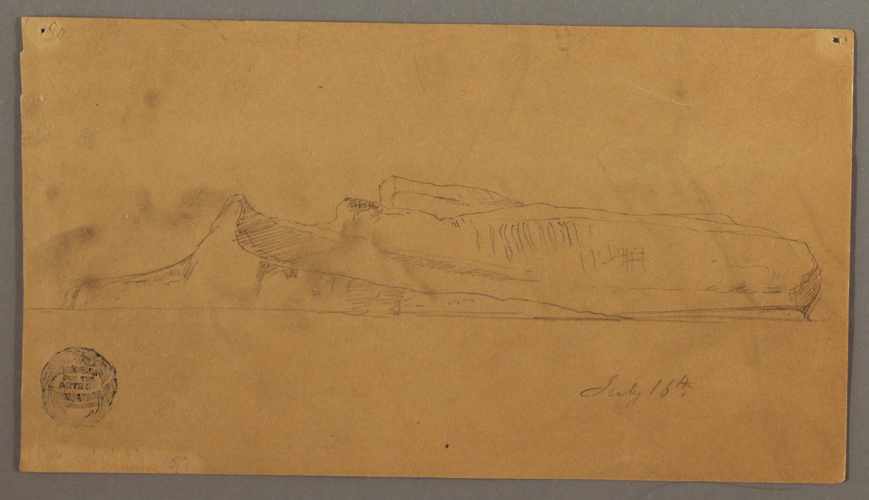 Desenho, Icebergue flutuante, 16 de julho de 1859 de Frederic Edwin Church
