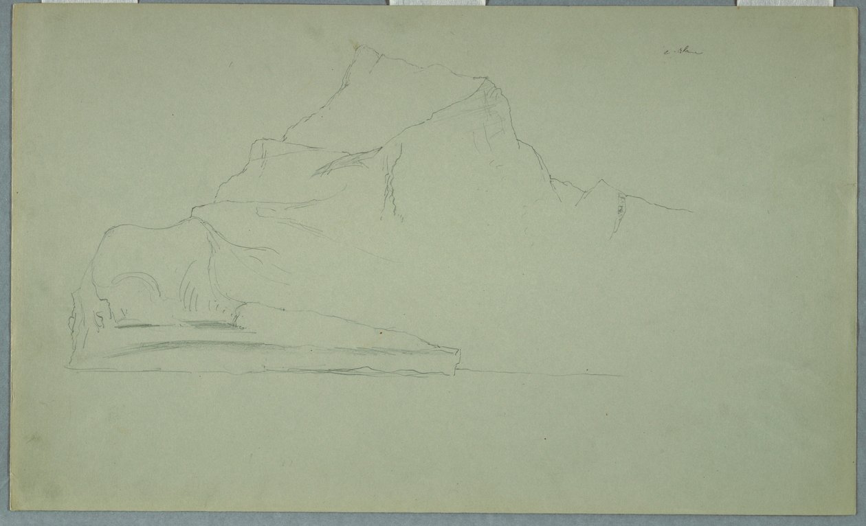Desenho, Icebergue flutuante, junho ou julho de 1859 de Frederic Edwin Church