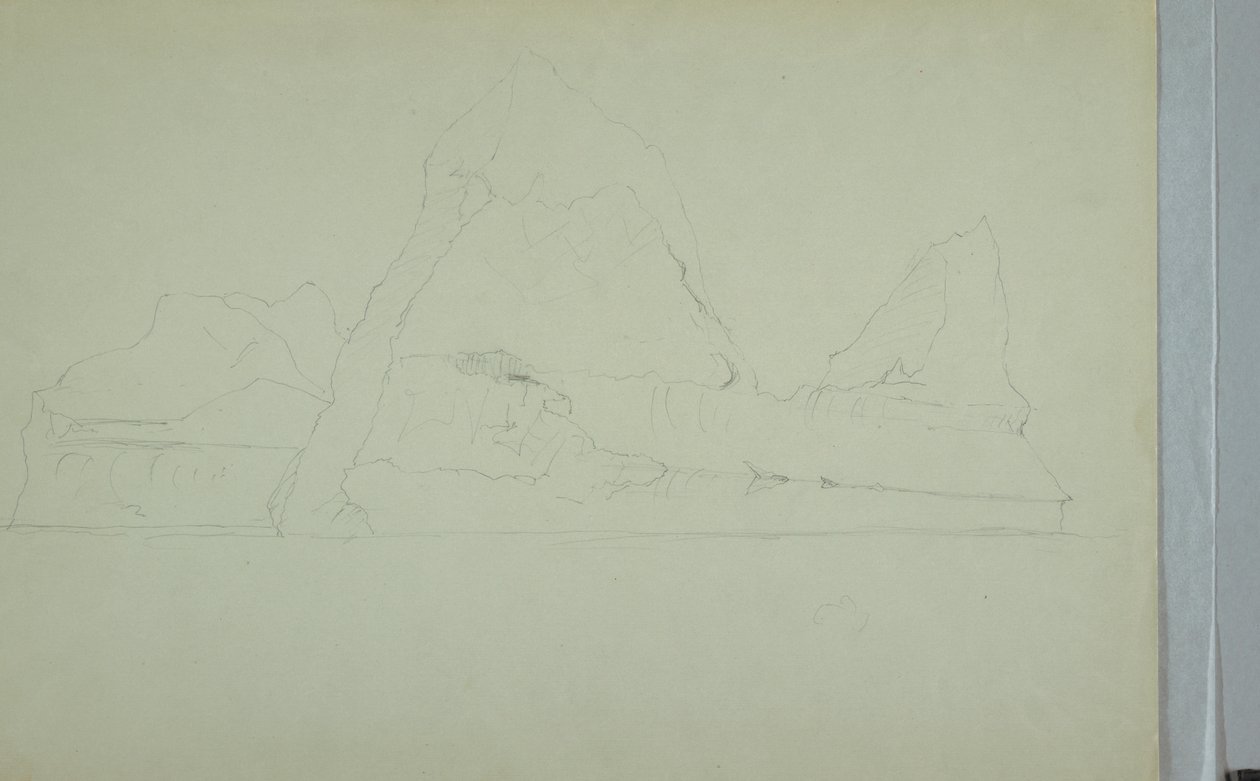 Desenho, Icebergue flutuante, junho ou julho de 1859 de Frederic Edwin Church