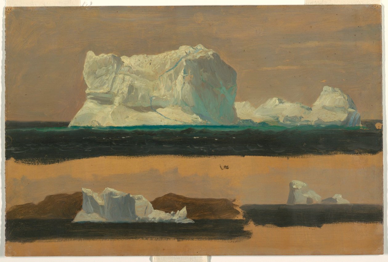 Desenho, Icebergs flutuantes, 4 de julho de 1859 de Frederic Edwin Church