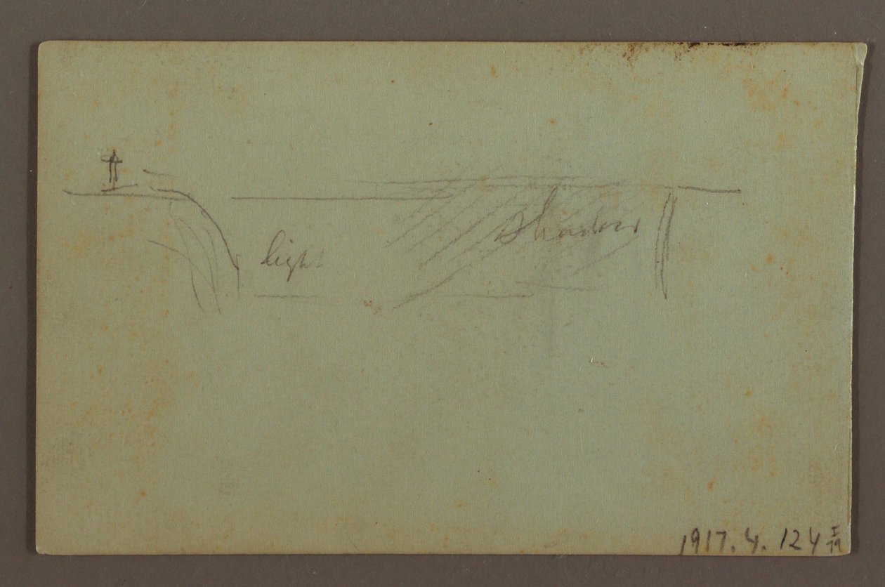 Desenho, Planta florida e uma rocha entre as cataratas americana e canadiana do Niágara, possivelmente 1858 de Frederic Edwin Church