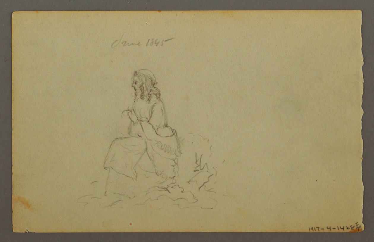 Desenho, Gramíneas, 1844 de Frederic Edwin Church