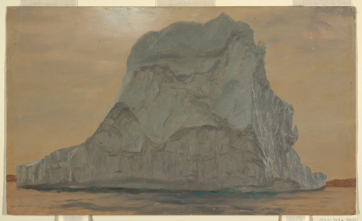 Desenho, Icebergue cinzento, junho ou julho de 1865 de Frederic Edwin Church