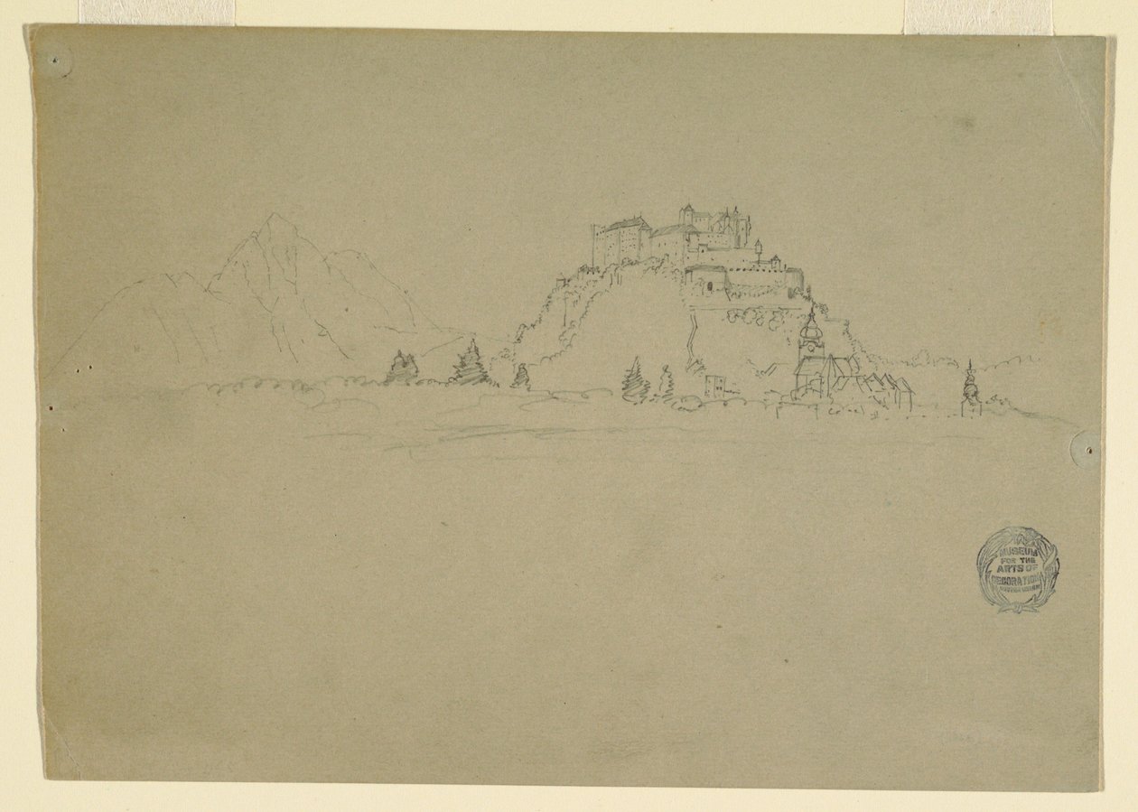 Desenho, Hehensalzburg, Áustria (verso), 1868 de Frederic Edwin Church