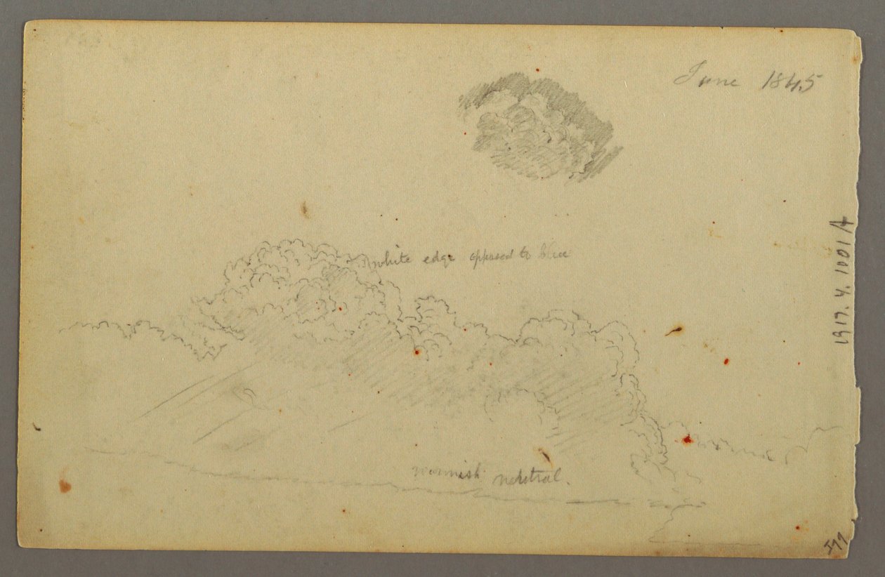 Desenho, cordilheiras, 1844 de Frederic Edwin Church