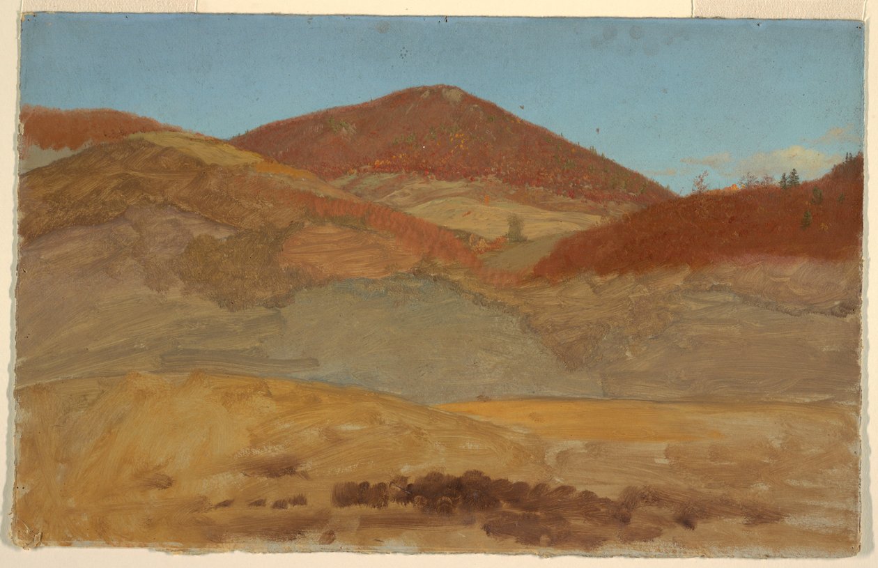 Desenho, Paisagem montanhosa, outono, 1870-80 de Frederic Edwin Church