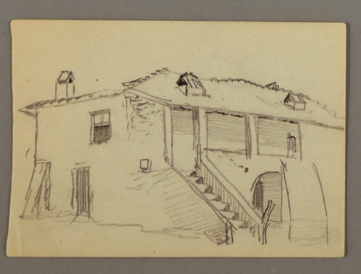 Desenho, Casa, possivelmente 1868-69 de Frederic Edwin Church