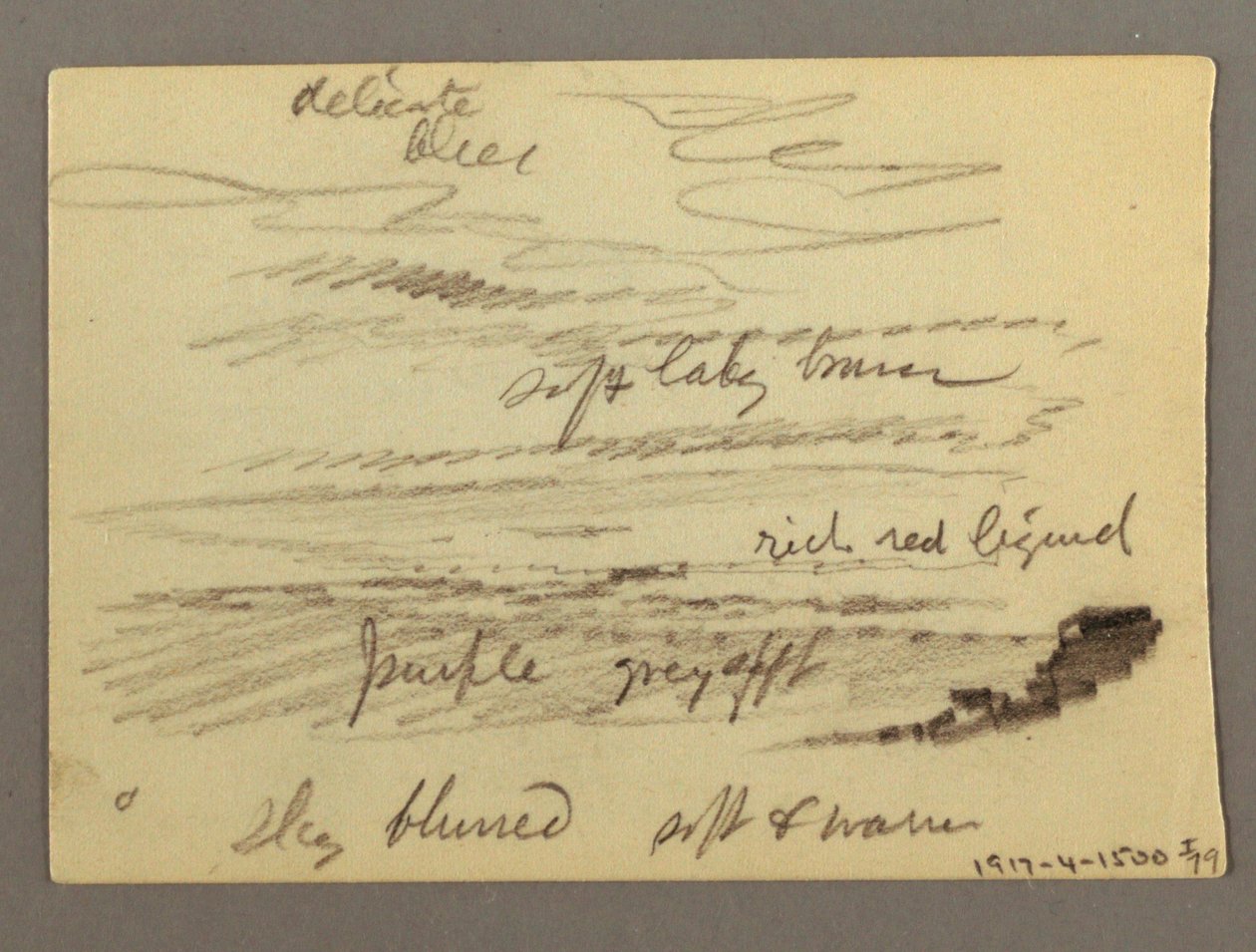 Desenho, Casa, possivelmente 1868-69 de Frederic Edwin Church