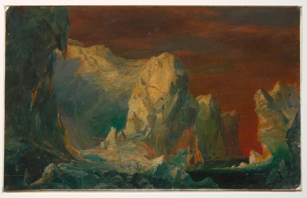 Desenho, Fantasia de icebergue, provavelmente 1859 de Frederic Edwin Church