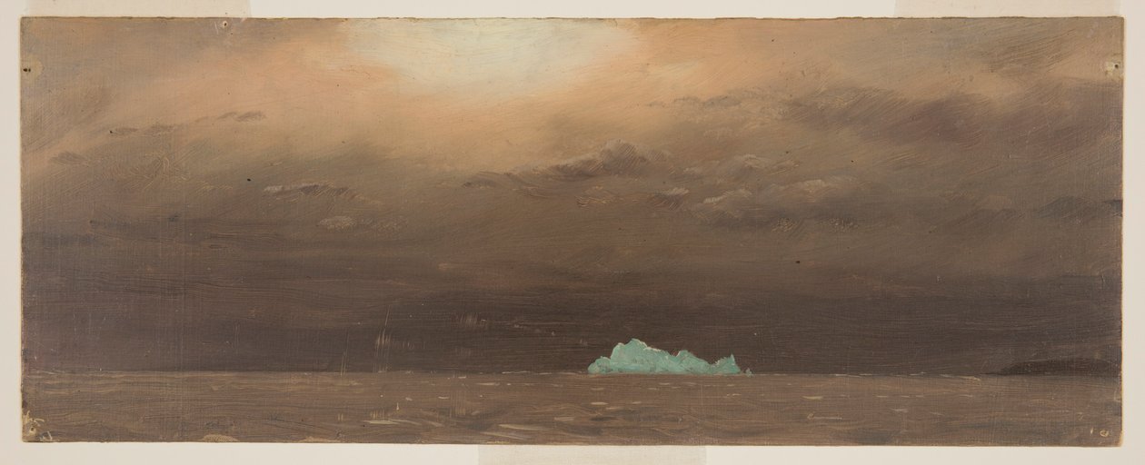 Desenho, Icebergue, Terra Nova, 1859 de Frederic Edwin Church