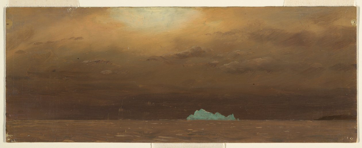 Desenho, Icebergue, Terra Nova, 1859 de Frederic Edwin Church