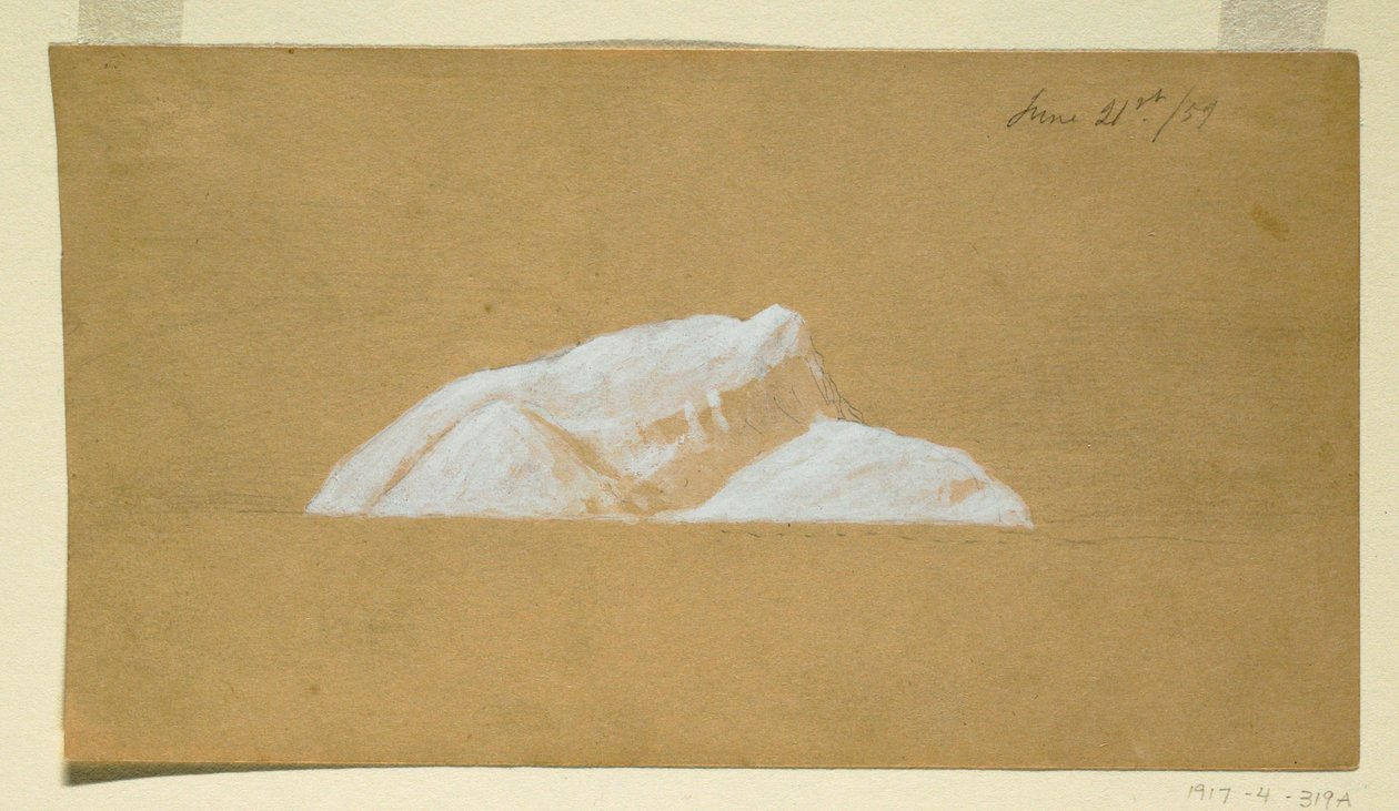 Desenho, Iceberg, Terra Nova, 21 de junho de 1859 de Frederic Edwin Church