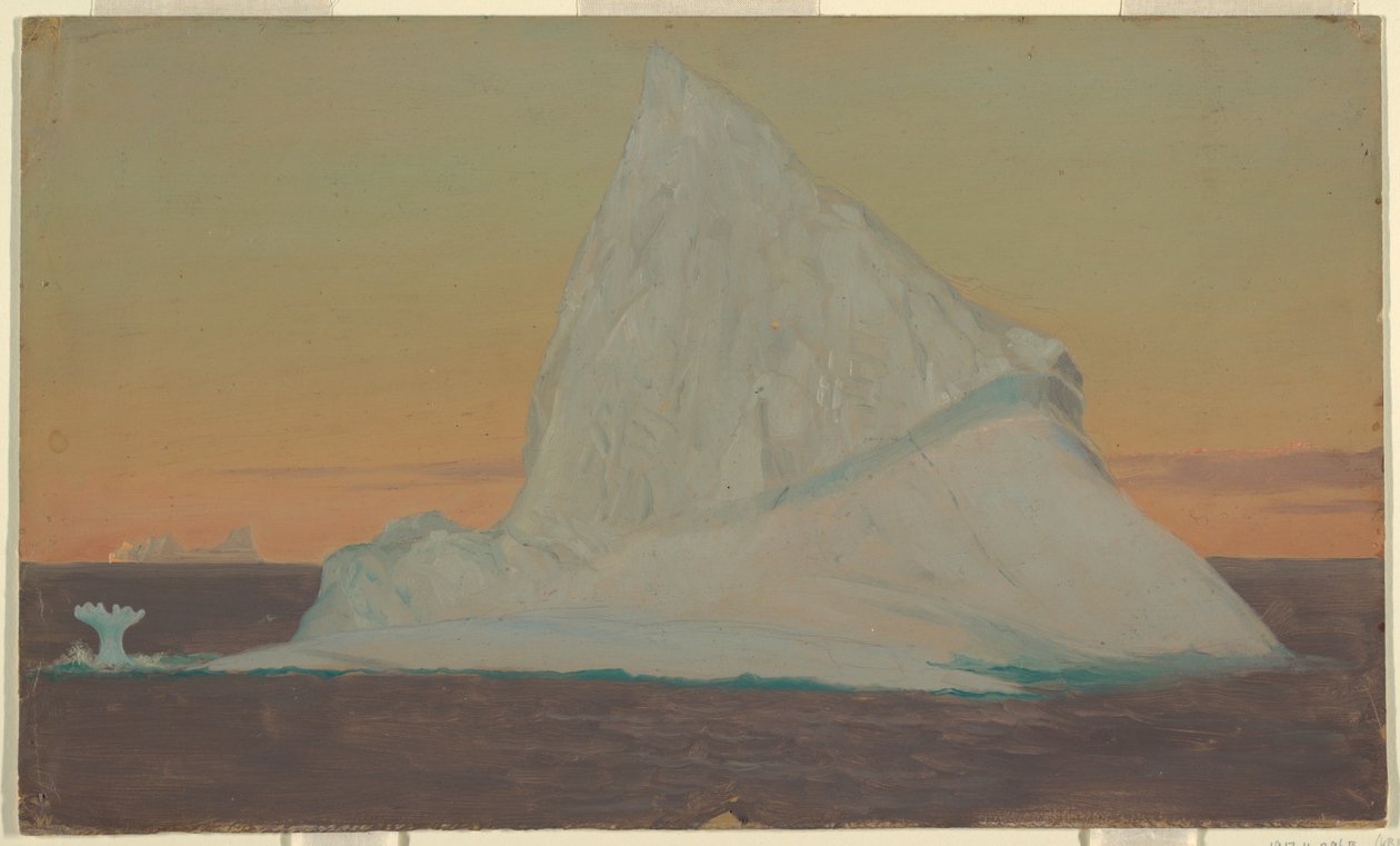 Desenho, Iceberg e flor de gelo, junho ou julho de 1859 de Frederic Edwin Church