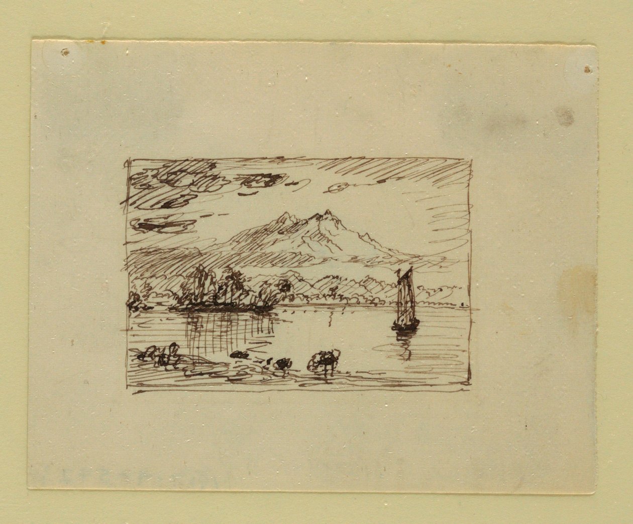 Desenho, Paisagem Imaginária, ca. 1850 de Frederic Edwin Church