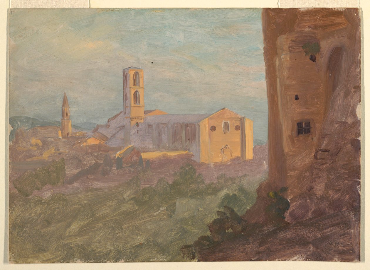 Desenho, Cidade italiana ou suíça, 1868 de Frederic Edwin Church