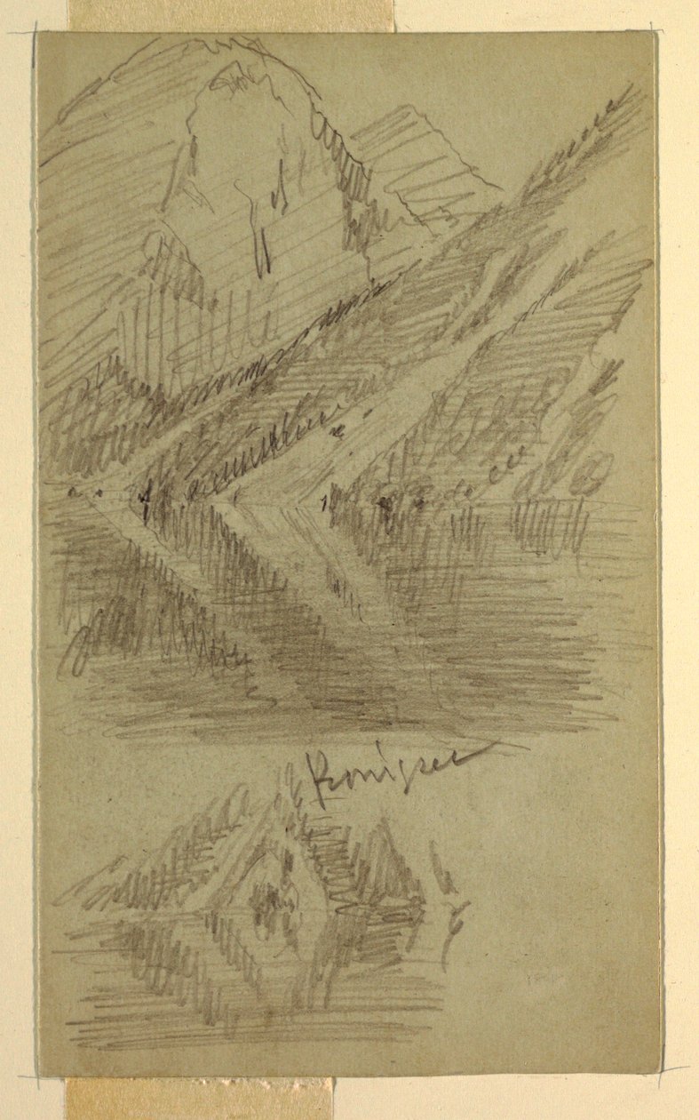 Desenho, Königssee, Berchtesgaden, Baviera, junho ou julho de 1868 de Frederic Edwin Church