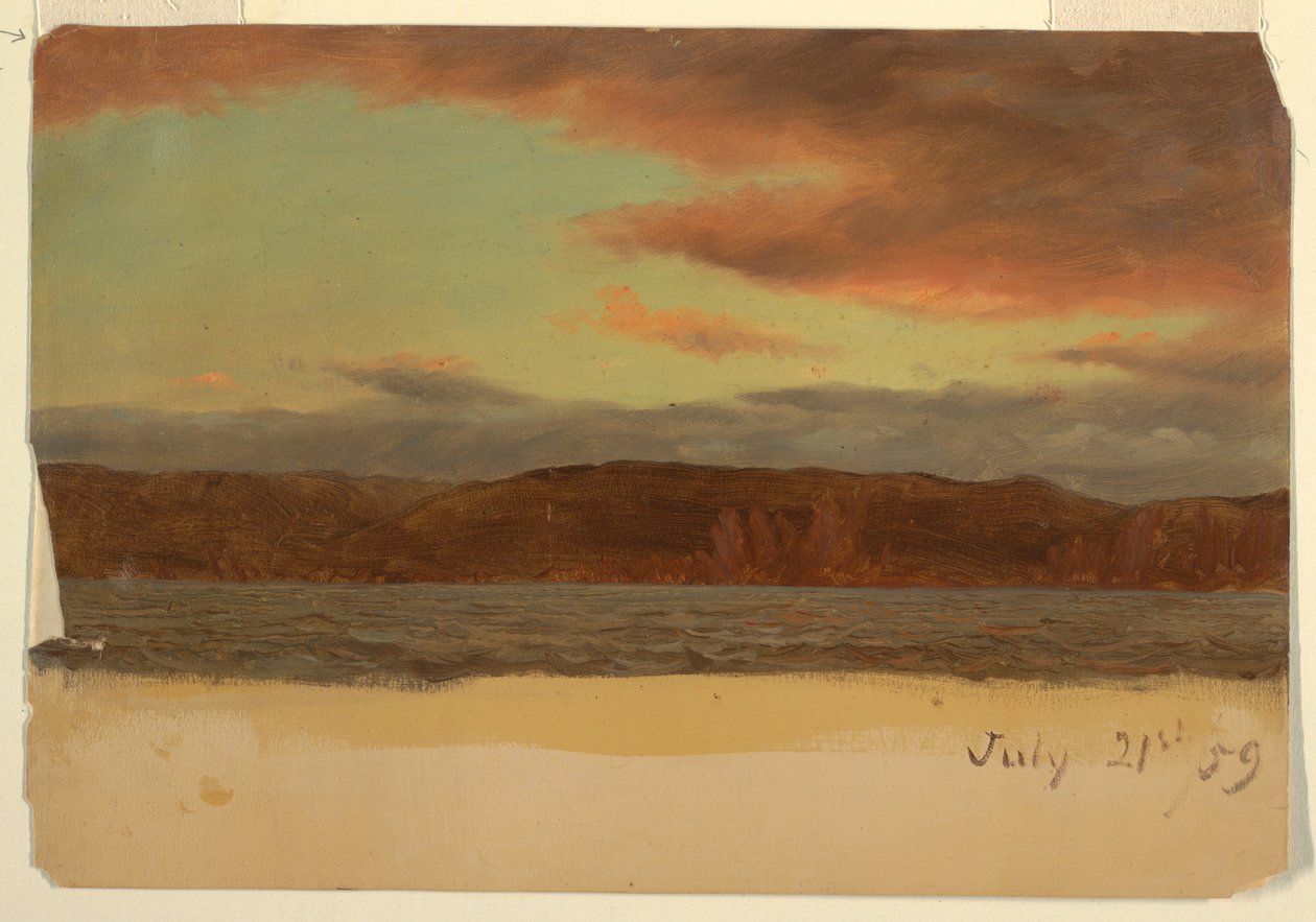 Desenho, Laborador ou costa da Terra Nova, julho de 1859 de Frederic Edwin Church