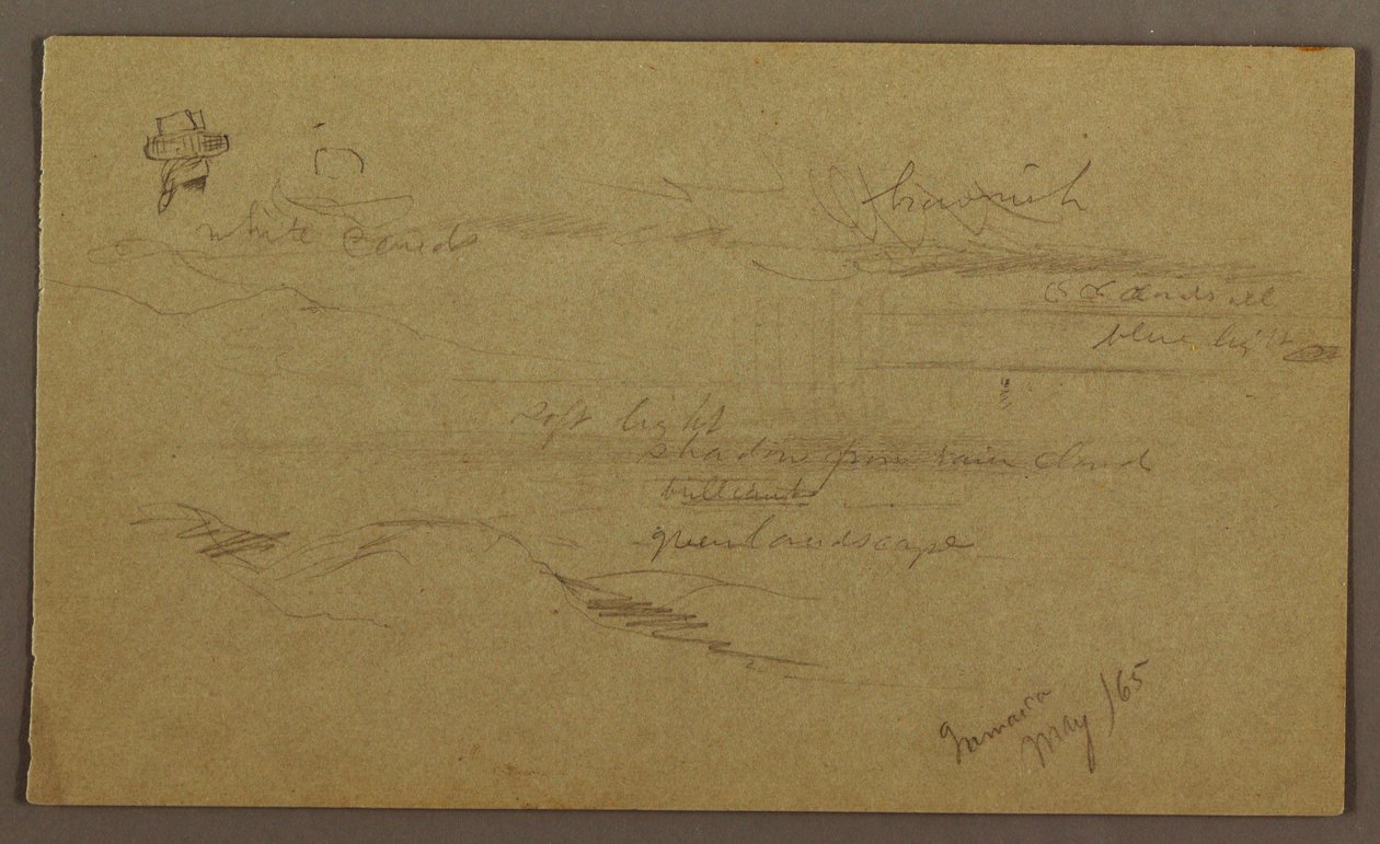 Desenho, Paisagem, maio de 1865 de Frederic Edwin Church
